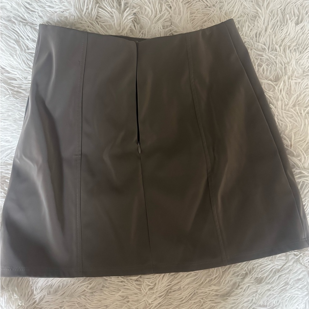Forever 21 Grey Leather Skirt